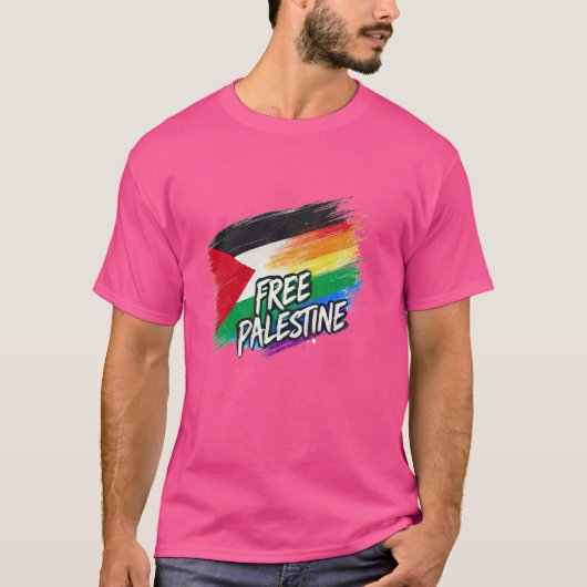 Free Palestine Pride T-shirt (Voorkant)