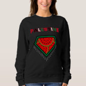Free Palestine Protest Sweatshirt - Watermelon T-s (Voorkant)