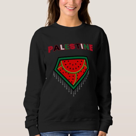 Free Palestine Protest Sweatshirt - Watermelon T-s (Voorkant)