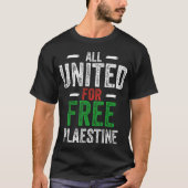 Free Palestine shirt-All United for Free Palestine T-shirt (Voorkant)