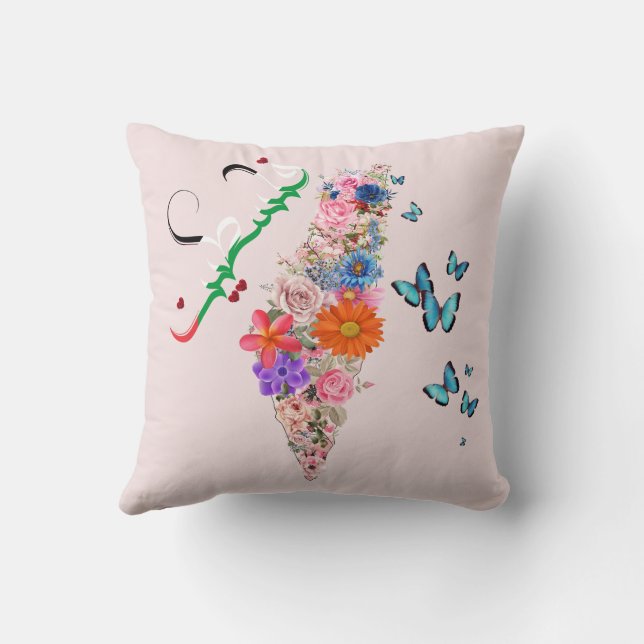 Free Palestine Sierkussen Home Decor (Achterkant)