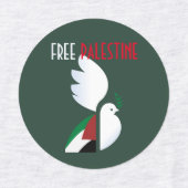 Free Palestine Solidarity Labels – Mensenrechten (Design 1)