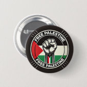 Free Palestine Solidarity Pin Badge Ronde Button 5,7 Cm (Voorkant /achterkant)