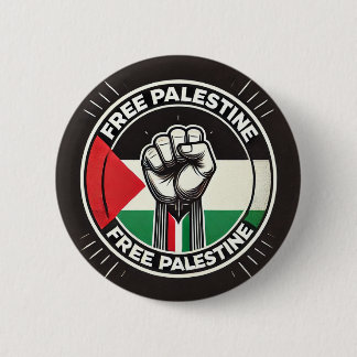 Free Palestine Solidarity Pin Badge Ronde Button 5,7 Cm