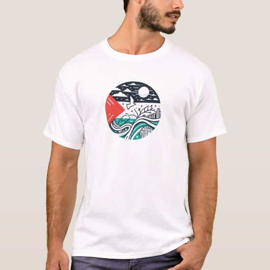 Free Palestine - Stemmen voor Gerechtigheid T-shir T-shirt (Voorkant)