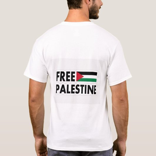 Free Palestine - T-shirt van steun en solidariteit (Achterkant)