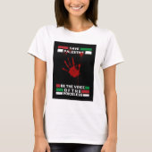 Free Palestine T-shirt voor vrouwen | Red Gaza (Voorkant)