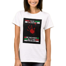 Free Palestine T-shirt voor vrouwen | Red Gaza