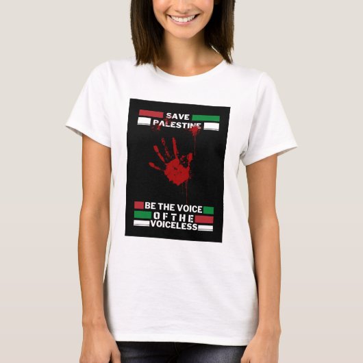 Free Palestine T-shirt voor vrouwen | Red Gaza (Voorkant)