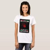 Free Palestine T-shirt voor vrouwen | Red Gaza (Voorkant volledig)