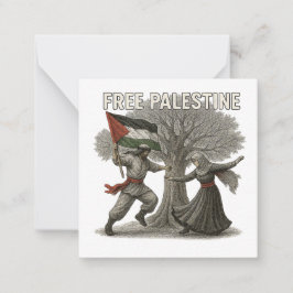 Free Palestine Thank You Card – Message of Hope Notitiekaartje
