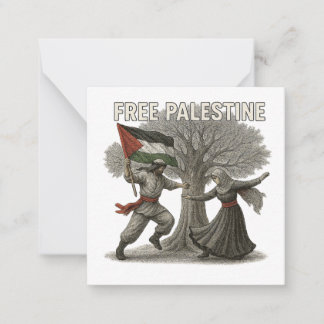 Free Palestine Thank You Card – Message of Hope Notitiekaartje