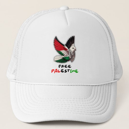 Free Palestine Trucker Hoed Pet (Voorkant)