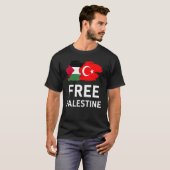 Free Palestine Turkish Turkey Support Palestinian T-shirt (Voorkant volledig)
