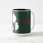Free Palestine Two-Tone Coffee Mok (Voorkant rechts)