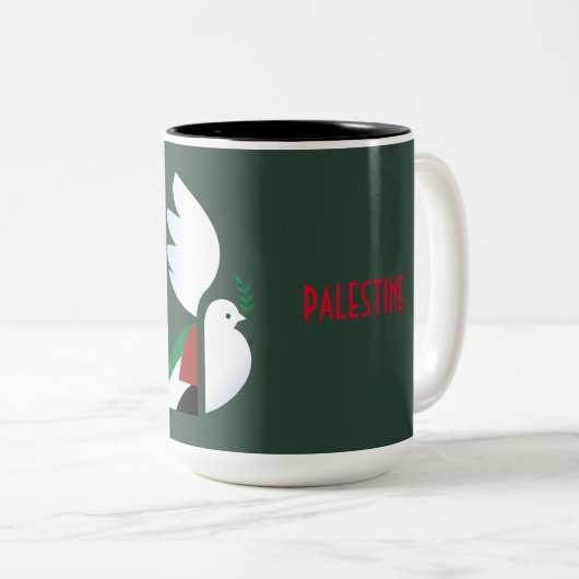 Free Palestine Two-Tone Coffee Mok (Voorkant rechts)