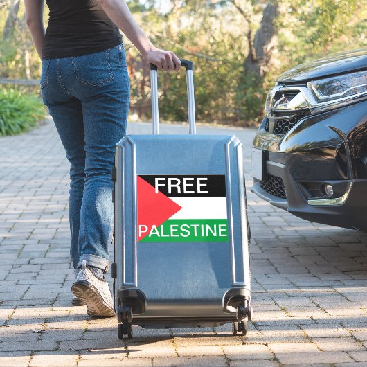 Free Palestine Vinyl Sticker (Koffer Insitu)