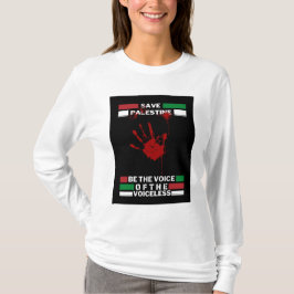 Free Palestine Vrouwen sleeve T-shirt | Red Gaza