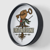 Free Palestine Wall Clock – Symbol of Hope (Hoek)