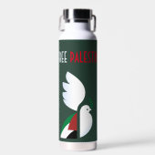 Free Palestine Water Bottle – Activist Roestvrij Waterfles (Voorkant)