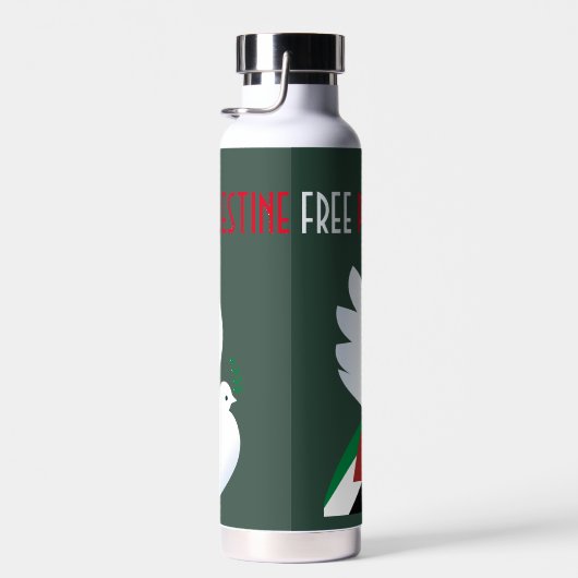 Free Palestine Water Bottle – Activist Roestvrij Waterfles (Rechts)