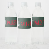 Free Palestine Water Bottle Label | Solidariteit Waterfles Etiket (Flessen)