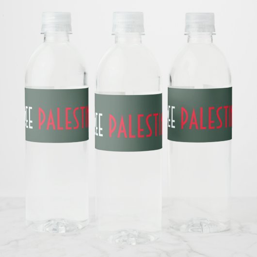Free Palestine Water Bottle Label | Solidariteit Waterfles Etiket (Flessen)