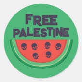 Free Palestine Watermelon Sticker (Voorkant)