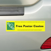Free Pastor Coates Bumper Sticker (Op auto)