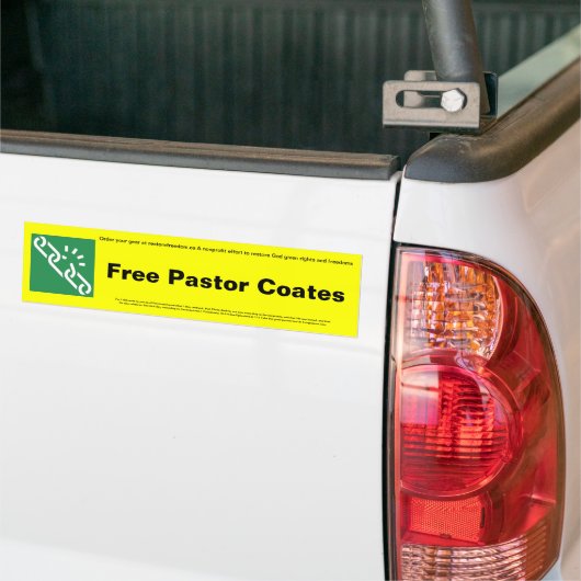 Free Pastor Coates Bumper Sticker (Op Truck)