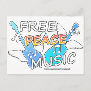 Free Peace Music Briefkaart