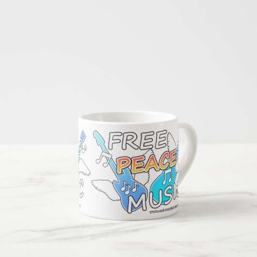 Free Peace Music Espresso Kop (Voorkant rechts)
