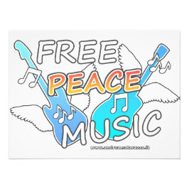Free Peace Music Foto Afdruk