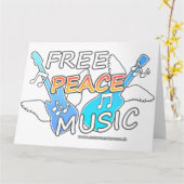 Free Peace Music Kaart (Gele Bloem)