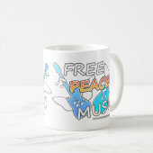 Free Peace Music Koffiemok (Voorkant rechts)
