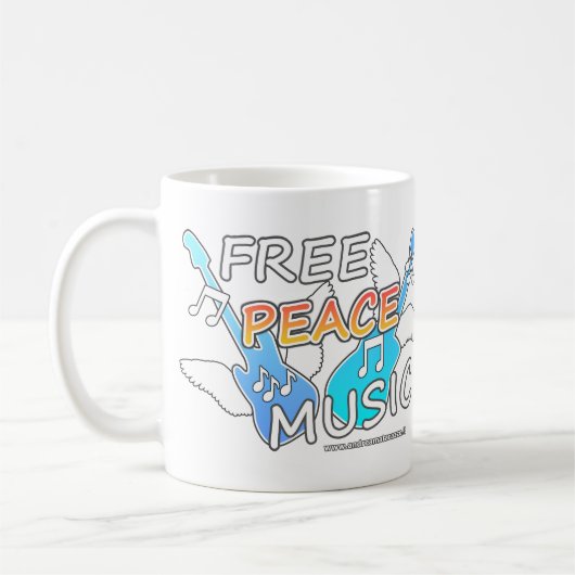 Free Peace Music Koffiemok (Links)