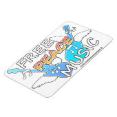 Free Peace Music Magneet (Linkerzijde)