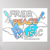 Free Peace Music Poster (Voorkant)