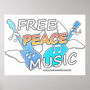 Free Peace Music Poster