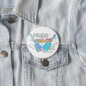Free Peace Music Ronde Button 7,6 Cm (In situ)