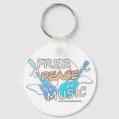 Free Peace Music Sleutelhanger (Voorkant)