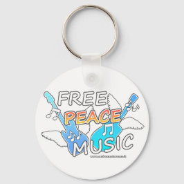 Free Peace Music Sleutelhanger