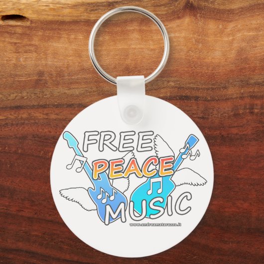 Free Peace Music Sleutelhanger (Voorkant)