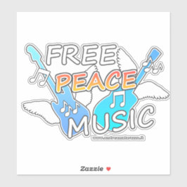 Free Peace Music Sticker