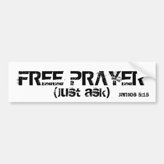 FREE PRAYER-bumperbasis Bumpersticker (Voorkant)