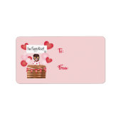 Free Puppy Kisses Valentijn Dog Etiket (Voorkant)