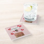 Free Puppy Kisses Valentijn Dog Glazen Onderzetter (Schuin)