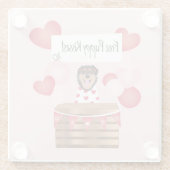 Free Puppy Kisses Valentijn Dog Glazen Onderzetter (Achterkant)