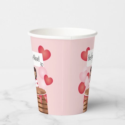 Free Puppy Kisses Valentijn Dog Papieren Bekers (Rechts)