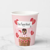 Free Puppy Kisses Valentijn Dog Papieren Bekers (Voorkant)